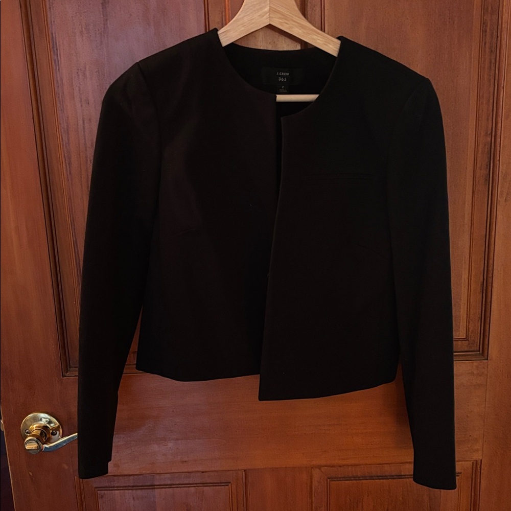 J. Crew Cropped Black Blazer